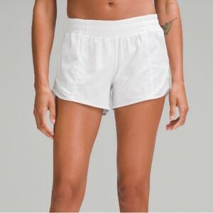 White Lululemon Hotty Hot Shorts - Size 12 4”